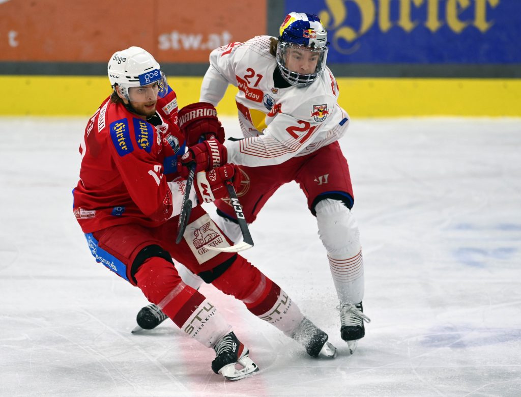 ( ec- kac  gegen red bull salzburg) ice hockey saison 2023/2024, eishockey österreich, playoffs, finale, spiel 3
