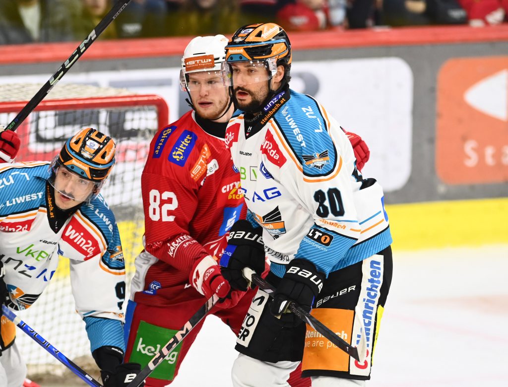 NICKL GEGEN PUSNIK (ec- kac gegen black wings linz) ice hockey saison 2024/2025, eishockey österreich, halbfinale, playoffs, spiel 5